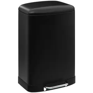 Comparateur de prix : 5five Simply Smart - Poubelle à pédale ariane métal 50l noir - 5five