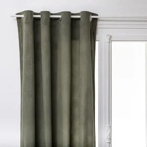 Atmosphera - Rideau Lilou vert kaki 140x260cm créateur d'intérieur pas cher