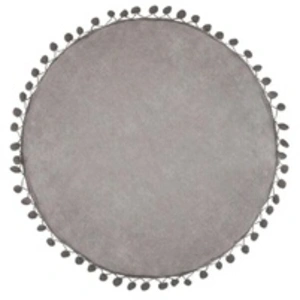 Comparateur de prix : Atmosphera - Coussin Gris Clair à Pompons D 40 cm