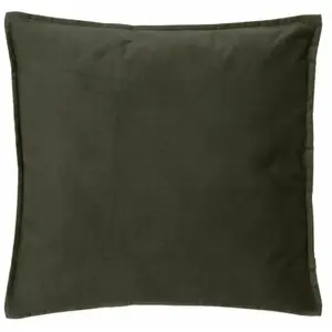 Comparateur de prix : ATMOSPHERA Coussin déhoussable en velours polyester/velours vert olive 45x45 cm