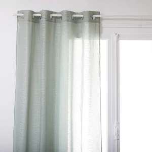 Atmosphera Voilage à rayures Liah vert céladon 140x240cm pas cher