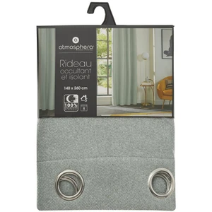 ATMOSPHERA 3S. x Home Rideau occultant et isolant thermique vert clair 140x260cm pas cher