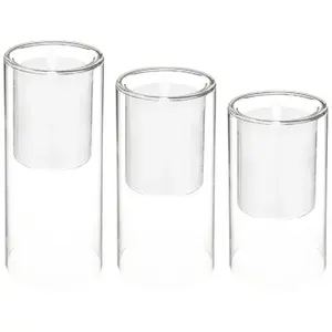 Coffret 3 bougies LED - Transparent - Atmosphera createur d'interieur pas cher