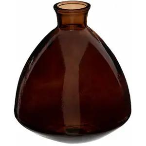 Atmosphera Créateur D'intérieur - Vase Candy verre recyclé marron H19cm