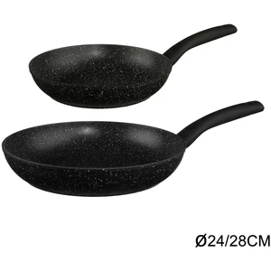 Comparateur de prix : FIVE Simply Smart - Lot de 2 Poêles en Aluminium Caractère 24-28cm Noir