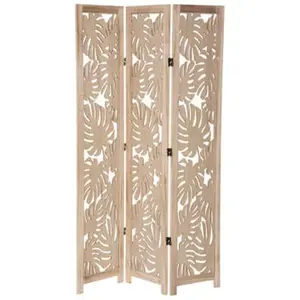 Comparateur de prix : Paravent Déco en Bois - ATMOSPHERA - Palm - Beige - Ethnique - Salon