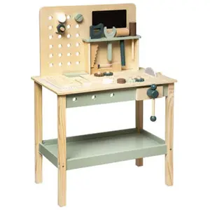 Comparateur de prix : Atmosphera for Kids - Établi de Bricolage Enfant Forêt 75cm Beige & Vert