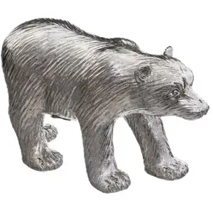 ATMOSPHERA Statuette Déco "ours" 19cm Argent pas cher