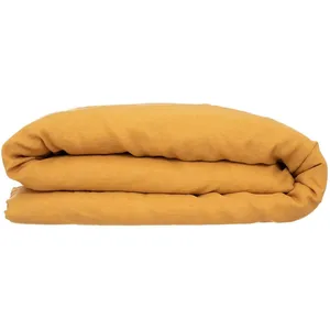 Comparateur de prix : Atmosphera - Housse de couette Linah en lin lavé ocre 240x220 cm