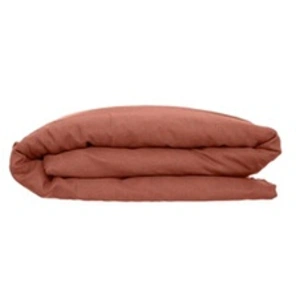 Comparateur de prix : Atmosphera - Housse de couette 2 places en lin 260x240 - Terracotta