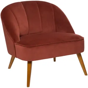 Comparateur de prix : Atmosphera - Fauteuil contemporain Naova - H. 71 cm - Terracotta