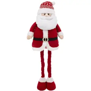 Atmosphera Créateur d'intérieur Personnage père noël télescopique 78cm Rouge/blanc - FEERIC CHRISTMAS pas cher
