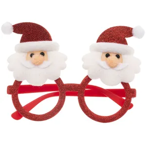 FEERIC LIGHTS & CHRISTMAS Lunettes Père Noël Rouge pailleté - taille standard pour adulte pas cher