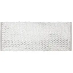 Comparateur de prix : FIVE Simply Smart - Tapis de Salle de Bain Tissé Épais 50x120cm Blanc