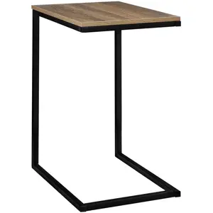 Comparateur de prix : FIVE Table d'Appoint Design "Linoya" 66cm Naturel & Noir Marron