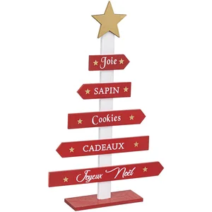 ATMOSPHERA Sapin de Noël Déco "Délice des Fêtes" 35cm Rouge