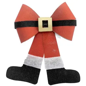 Comparateur de prix : Non communiqué Atmosphera Créateur d'intérieur - Noeud Déco Père Noël 30cm Rouge & Blanc