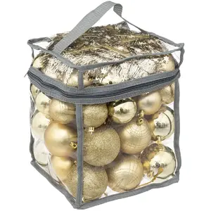 Comparateur de prix : Déco de Sapin de Noël Kit 52 pièces, Boule, Guirlande et Cimier - Doré