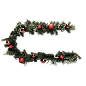 Comparateur de prix : FEERIC LIGHTS & CHRISTMAS Guirlande de Noël Branche Boules 200cm Vert