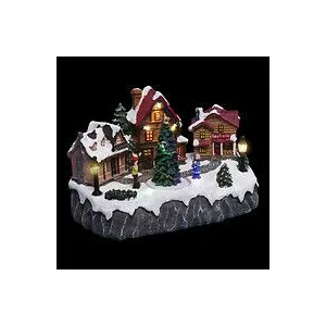 Comparateur de prix : FEERIC LIGHTS & CHRISTMAS Village de Noël lumineux et animé La Place du Village et ses boutiques