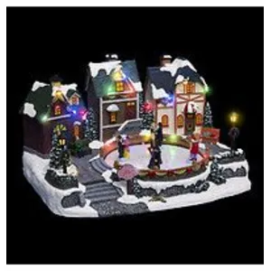 Comparateur de prix : ATMOSPHERA Fééric Lights and Christmas - Village de Noël Bal Ville 38cm Multicolore