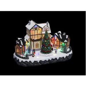Comparateur de prix : FÉÉRIC LIGHTS AND CHRISTMAS Village de Noël lumineux et animé Autour du Salon de thé