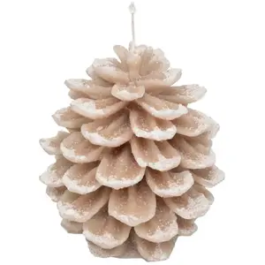 Niubó - Bougie de Noël Pomme de Pin enneigée 560G - Feeric Christmas pas cher