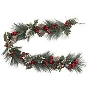Guirlande de Noël Nature Bois Branches 1 m Rouge - FEERIC CHRISTMAS pas cher