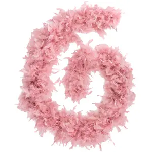 Boa de plumes "Nouvelle Orléans" rose 180cm Feeric lights & christmas pas cher