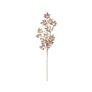 ATMOSPHERA Branche Déco de Noël "Bille" 75cm Or & Blanc pas cher