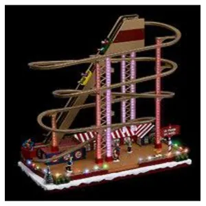 Comparateur de prix : Village de Noël Grand Huit animé et lumineux - Multicolore
