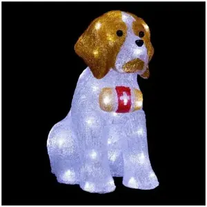 ATMOSPHERA Décoration Lumineuse Led "Saint Bernard" 38cm Blanc pas cher