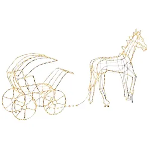 ATMOSPHERA Décoration Lumineuse Led "Calèche" 202cm Blanc pas cher