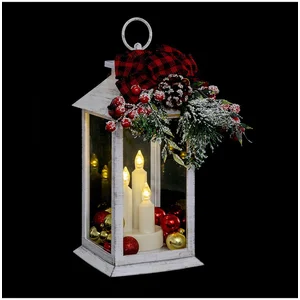 ATMOSPHERA Décoration Lumineuse Led "lanterne" 29cm Blanc pas cher