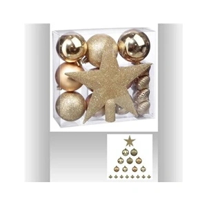 FEERIC LIGHTS & CHRISTMAS Kit de 18 pieces de boules de Noël - Or pas cher