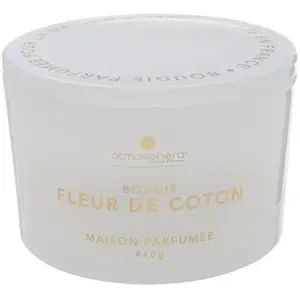 Atmosphera - Bougie parfumée lumineuse 440 g Fleur de coton pas cher