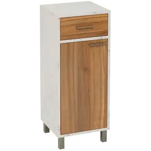 Meuble bas 1 tiroir 1 porte côme effet travertin 5five pas cher