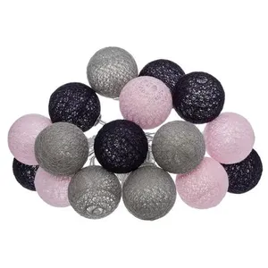 Comparateur de prix : ATMOSPHERA Créateur d'intérieur - Guirlande Led 16 Boules Pinky 255cm Multicolore