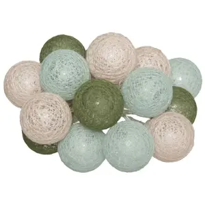 Comparateur de prix : ATMOSPHERA Créateur d'intérieur - Guirlande Led 16 Boules Army 255cm Multicolore