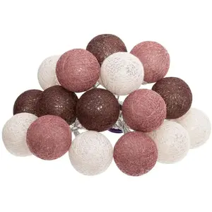 Comparateur de prix : ATMOSPHERA Créateur d'intérieur - Guirlande Led 16 Boules Dune 255cm Multicolore