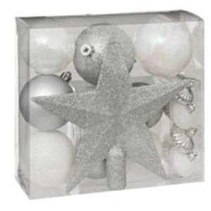 Comparateur de prix : FÉÉRIC LIGHTS AND CHRISTMAS Atmosphera Créateur d'intérieur - Kit 18 Pièces Déco Noël 21cm Argent
