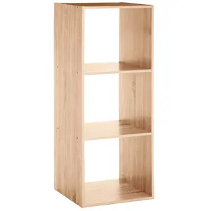 Comparateur de prix : 5five - étagère colonne 3 cases "mix n modul" effet chêne naturel