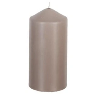 Atmosphera Comptoir de la Bougie - Bougie Cylindrique Basic 14cm Taupe pas cher