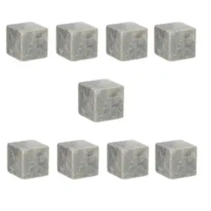 Secret de Gourmet - Lot de 9 Pierres à Whisky Glaçons 2cm Gris pas cher