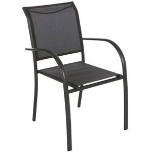 Comparateur de prix : Hespéride Hesperide Fauteuil De Jardin En Texaline Piazza Gris Anthracite/Graphite