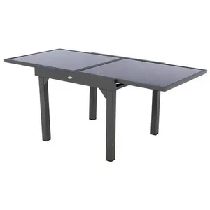 Comparateur de prix : HESPERIDE Hespéride - Table de jardin extensible Piazza Anthracite & Graphite