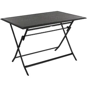 Comparateur de prix : Hesperide Table Pliante Rectangulaire Azua - 4 Places - Graphite