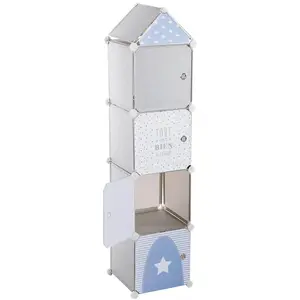 Atmosphera - Étagère de rangement à colonne grise - 34x31.5x139 cm T.U pas cher