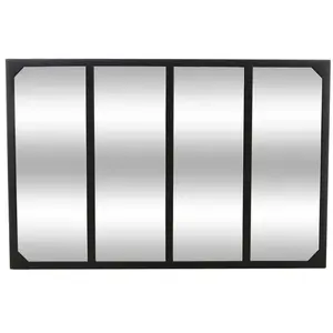 Atmosphera Créateur D'intérieur - Miroir d atelier Lola noir 116x76cm pas cher