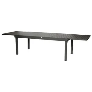 Comparateur de prix : HESPERIDE Table rectangulaire extensible Piazza 12 personnes graphite Hespéride